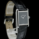 Cartier Tank Must Black, 33.7x25.5mm, Erstkaufrechnung, Ref. WSTA0072, 09-2022, B+P