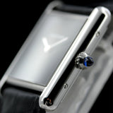 Cartier Tank Must Black, 33.7x25.5mm, Erstkaufrechnung, Ref. WSTA0072, 09-2022, B+P