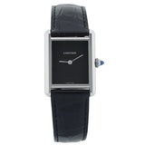 Cartier Tank Must Black, 33.7x25.5mm, Erstkaufrechnung, Ref. WSTA0072, 09-2022, B+P