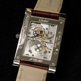 Cartier Tank Vis Dual Time, Weißgold, Lederarmband, Ref. W1534351, mit Box