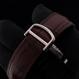 Cartier Tank Vis Dual Time, Weißgold, Lederarmband, Ref. W1534351, mit Box