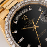 Day-Date Factory Diamond Bezel Black Dial 36mm 1981 - 18048