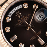 Day-Date 36mm Brown Ombré Diamond Dial 2020 - 128235