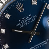 Datejust 36mm Rare Factory Diamond Blue Dial 1982 - 16014