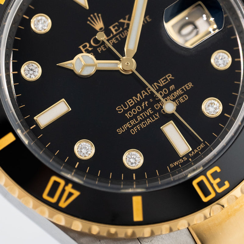 メル13000様❉ Submariner Date Rare Factory Diamond Dial 2013 - 116613LN
