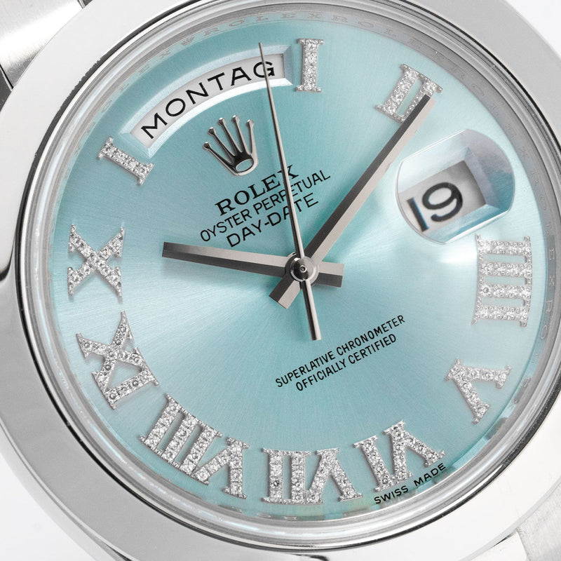 Day-Date Platin 41mm Ice Blue Diamond Dial LC100 2014 - 218206