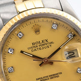 Datejust 36mm Factory Golden Diamond Dial LC100 1986 - 16013