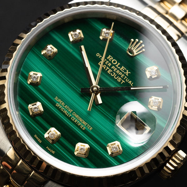 Datejust 36mm Malachite Diamond Dial 1990 - 16233