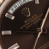 Day-Date 40mm Chocolate Baguette Diamond Dial 2016 - 228235