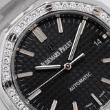 Royal Oak 37mm Factory Diamond Bezel Black Dial - 15451ST.ZZ.1256ST.01