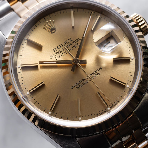 Datejust 36mm Golden Dial 2001 - 16233