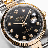 Datejust 36mm Black Diamond Dial 1989 - 16233