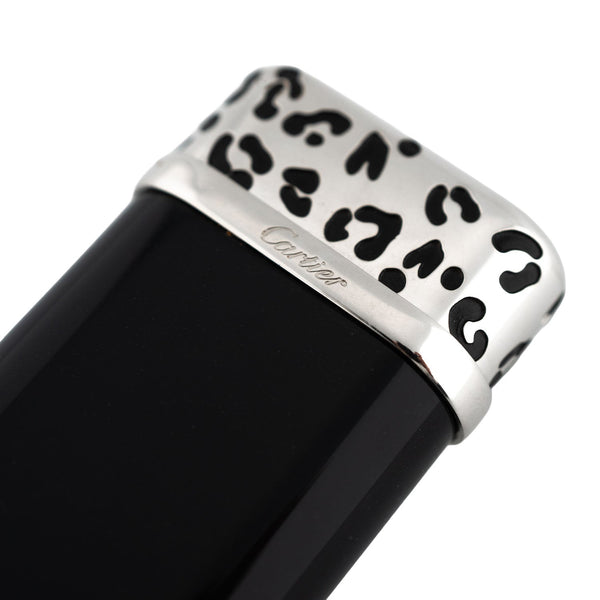 Lighter Ligne Line Palladium Black Lacquer Panther - Les Must de Cartier