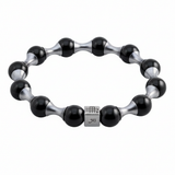 Bracelet DARK WAVE, BOLD and STRIKING 925 sterling silver blackened with large onyx stones