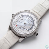WW.TC World Timer Perlmutt-Diamant Stahl 41mm - 49860D11A761-BK7A