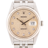 Datejust 36mm Fluted Silver Logo Diamon Dial 1995 - 16234
