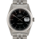 Datejust 36mm Black Dial 1991 - 16234