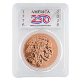 1 Ounce .999 Copper Coin L9 A250 Buffalo BU