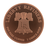 1 Ounce .999 Copper Coin L9 Liberty Refiners