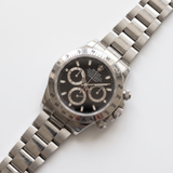Rolex Cosmograph Daytona m116520-0015, Stahl, Automatik, schwarzes Zifferblatt