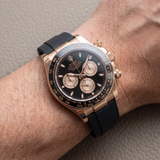 Rolex Cosmograph Daytona m126515LN-0002 (2025) – Everosegold auf Oysterflex, schwarzes Zifferblatt