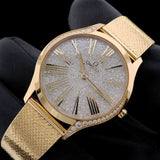 Omega De Ville Trésor, Moonshine™‑Gold, Snow-Setting 768 Diamanten, Ref. 428.55.36.60.99.002, 2022, B+P