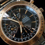 Omega Speedmaster Date / Day‑Date, Black Dial, Rotgold, Ref. 323.21.40.44.01.001, ohne B+P