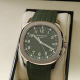 Patek Philippe Aquanaut, Jumbo, Weißgold, Grün, LC100, Ref. 5168G-010, 2024, B+P
