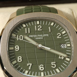 Patek Philippe Aquanaut, Jumbo, Weißgold, Grün, LC100, Ref. 5168G-010, 2024, B+P