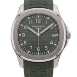Patek Philippe Aquanaut, Jumbo, Weißgold, Grün, LC100, Ref. 5168G-010, 2024, B+P
