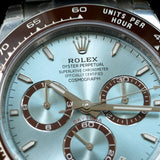 Rolex Cosmograph Daytona Platin, Ice Blue Dial, Fullsticker, Ref. 126506, 2024, B+P