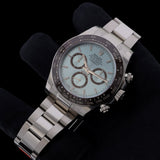 Rolex Cosmograph Daytona Platin, Ice Blue Dial, Fullsticker, Ref. 126506, 2024, B+P