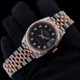 Rolex Datejust 36, Black Diamond Dial, Everose Gold, Jubilee, Ref. 126231, 10-2024, B+P