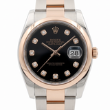 Rolex Datejust 36, Black Diamond Dial, Oyster, LC100, Ref. 116201, 01-2010, B+P
