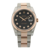 Rolex Datejust 36, Black Diamond Dial, Oyster, LC100, Ref. 116201, 01-2010, B+P