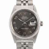 Rolex Datejust 36, Black Jubilee Dial, Jubilee Armband, LC100, Ref. 16030, 12-1987, B+P