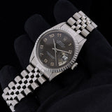 Rolex Datejust 36, Black Jubilee Dial, Jubilee Armband, LC100, Ref. 16030, 12-1987, B+P
