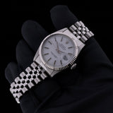 Rolex Datejust 36, Vintage, Service 06/2026, Weißgold Lünette, White Dial, Ref. 16014, 1984, mit Box