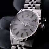 Rolex Datejust 36, Vintage, Service 06/2026, Weißgold Lünette, White Dial, Ref. 16014, 1984, mit Box