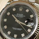 Rolex Datejust 41, Black Diamond Dial, Jubilee, Ref. 126334, 2025, B+P
