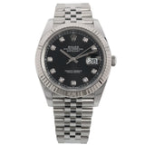 Rolex Datejust 41, Black Diamond Dial, Jubilee, Ref. 126334, 2025, B+P