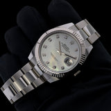 Rolex Datejust 41, Perlmutt Diamanten Zifferblatt, Oyster, Ref. 126334, B+P