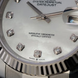 Rolex Datejust 41, Perlmutt Diamanten Zifferblatt, Oyster, Ref. 126334, B+P
