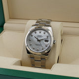 Rolex Datejust 41, Perlmutt Diamanten Zifferblatt, Oyster, Ref. 126334, B+P