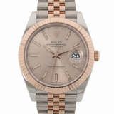Rolex Datejust 41, Sundust Dial, Jubilee, Everose-Gold, Erstkaufrechnung, Ref. 126331, 2022, B+P