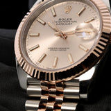 Rolex Datejust 41, Sundust Dial, Jubilee, Everose-Gold, Erstkaufrechnung, Ref. 126331, 2022, B+P