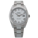 Rolex Datejust 41 mm, white, Roman numerals, Ref. 126300, 12-2023, B+P