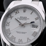 Rolex Datejust 41 mm, white, Roman numerals, Ref. 126300, 12-2023, B+P