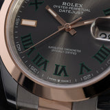 Rolex Datejust 41, Wimbledon Dial, Oyster, Stahl/Everose Gold Erstkaufrechnung, LC100, Ref. 126301, 08-2025, B+P
