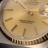 Rolex Datejust Oysterquarz, Gelbgold/Edelstahl, Champagner Dial, Ref. 17013, B+P